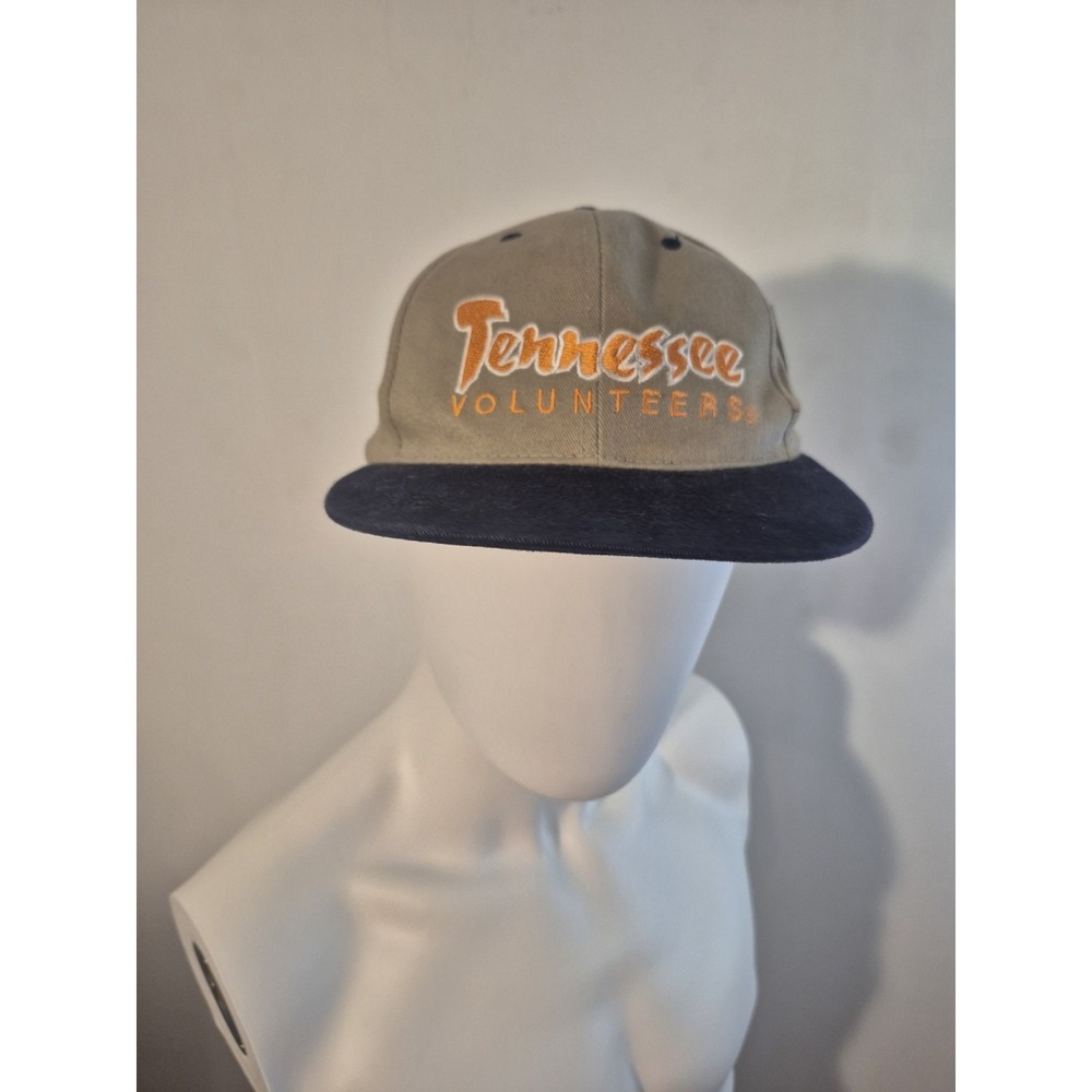 Vintage Tennessee Volunteers Baseball Cap Beige Navy Orange Hat